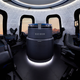 The upgraded interior of the New Shepard crew capsule.